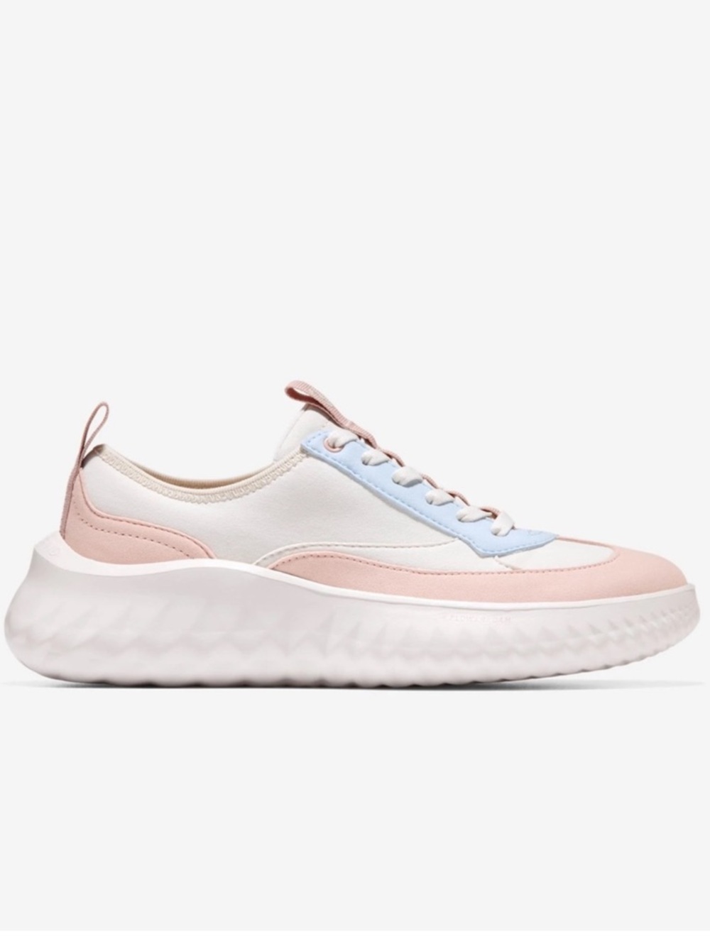 Cole Haan Cream, Light Blue & Blush Platform Lace-Up Sneakers